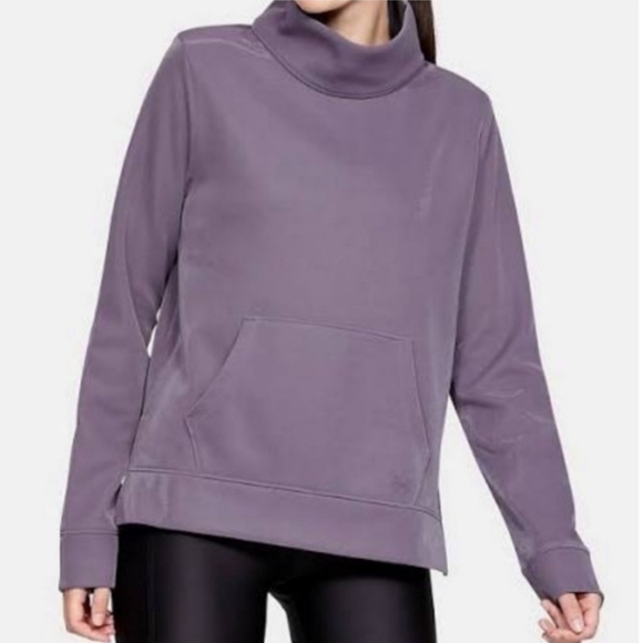 Under Armour Fleece Mock Neck Mirage Pullover Sweatshirt Women's Size S Purple - Picture 1 of 12